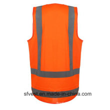 Hot Fashion High Visibility Workwear Reflektierende Sicherheitsweste mit Ausweis